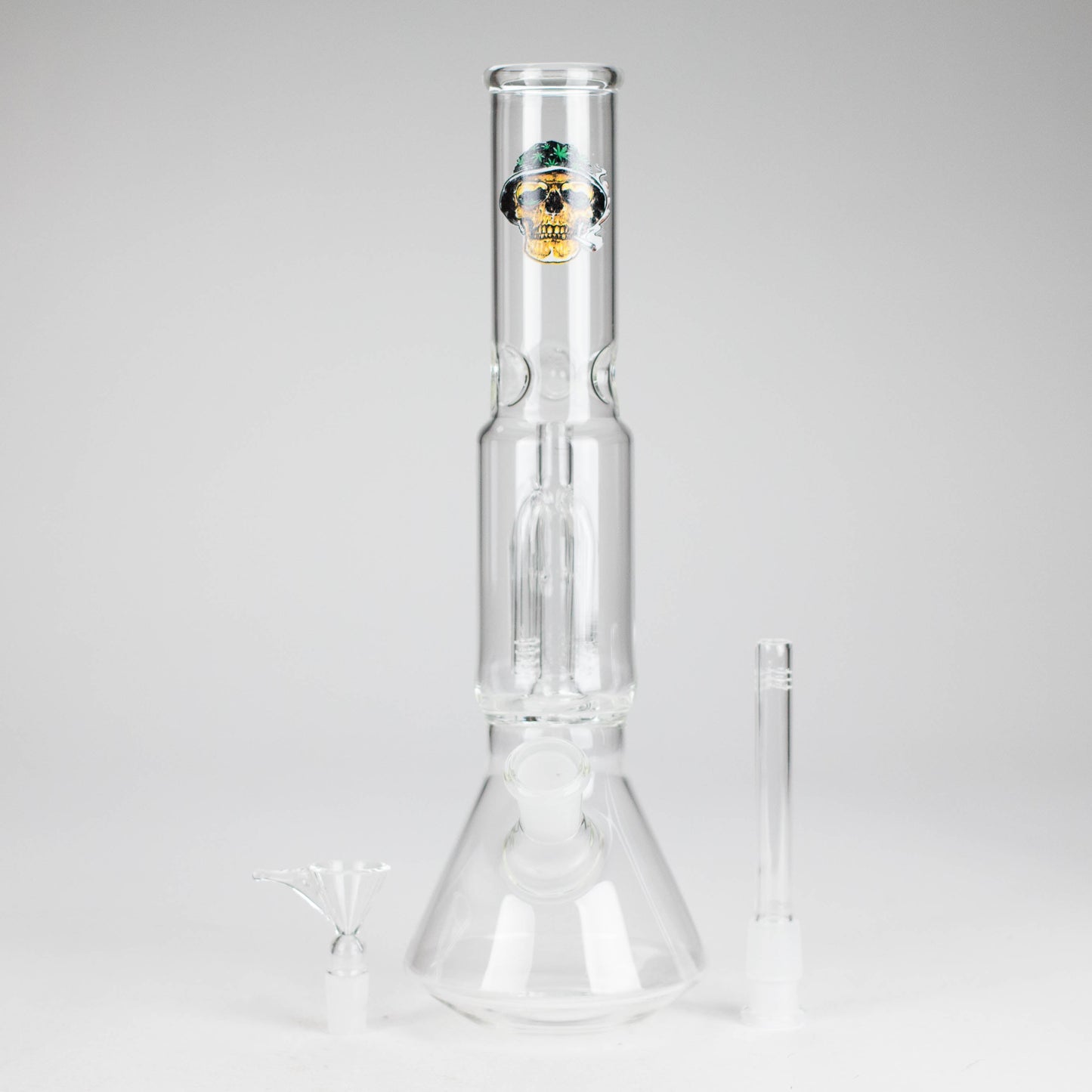 12" Beaker glass water bong with Perc