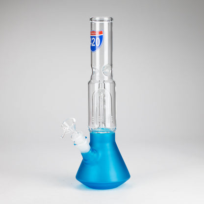 12" Beaker glass water bong with Perc